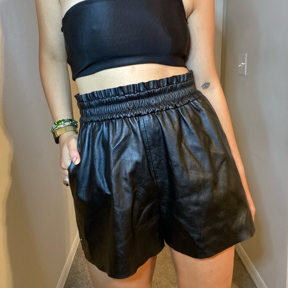 Zara Leather Shorts